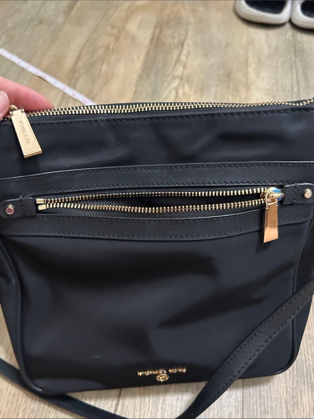 Michael Kors Black Crossbody Bag with Gold Hardware Accents - Picture 11 of 14